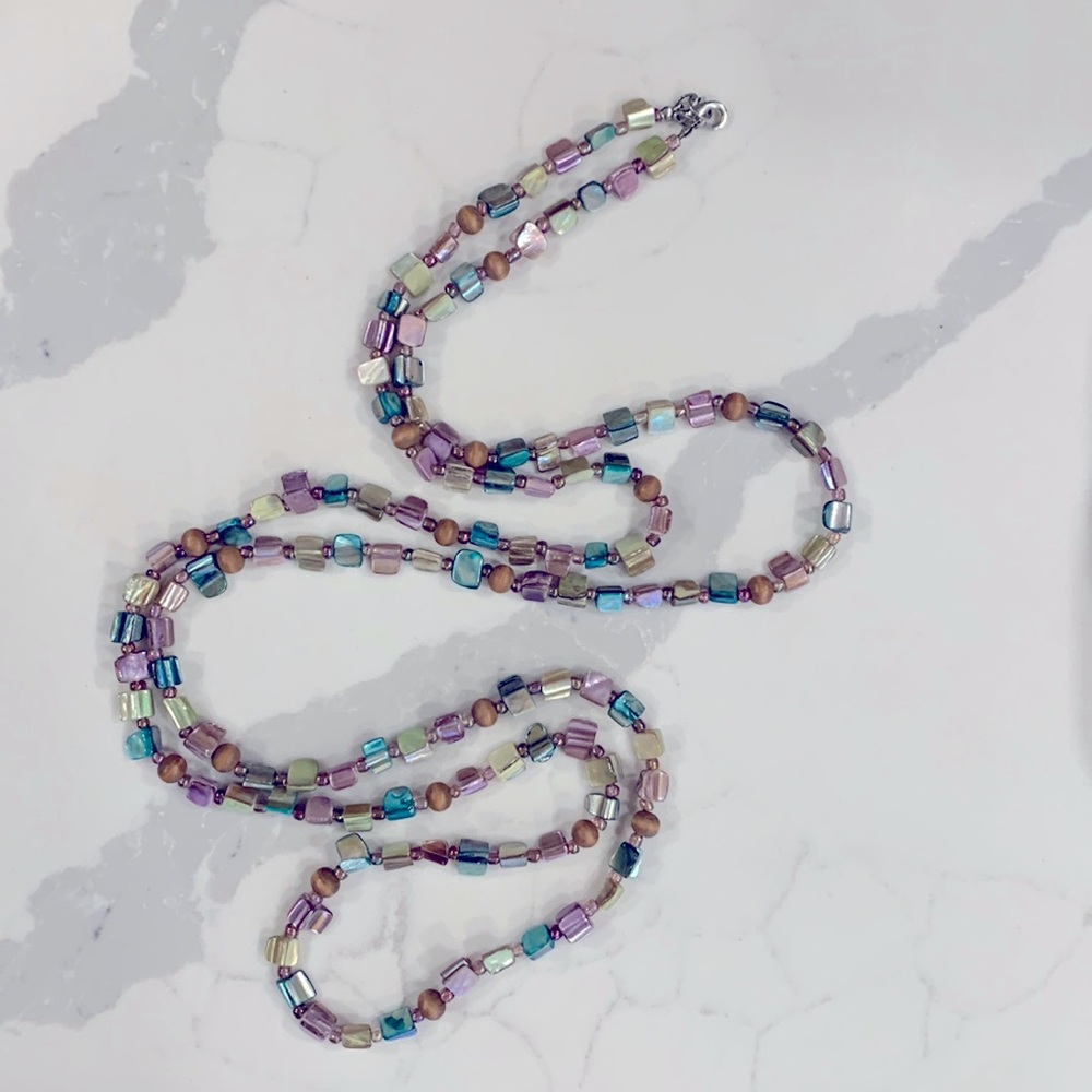Long Multi Color Beaded Necklace